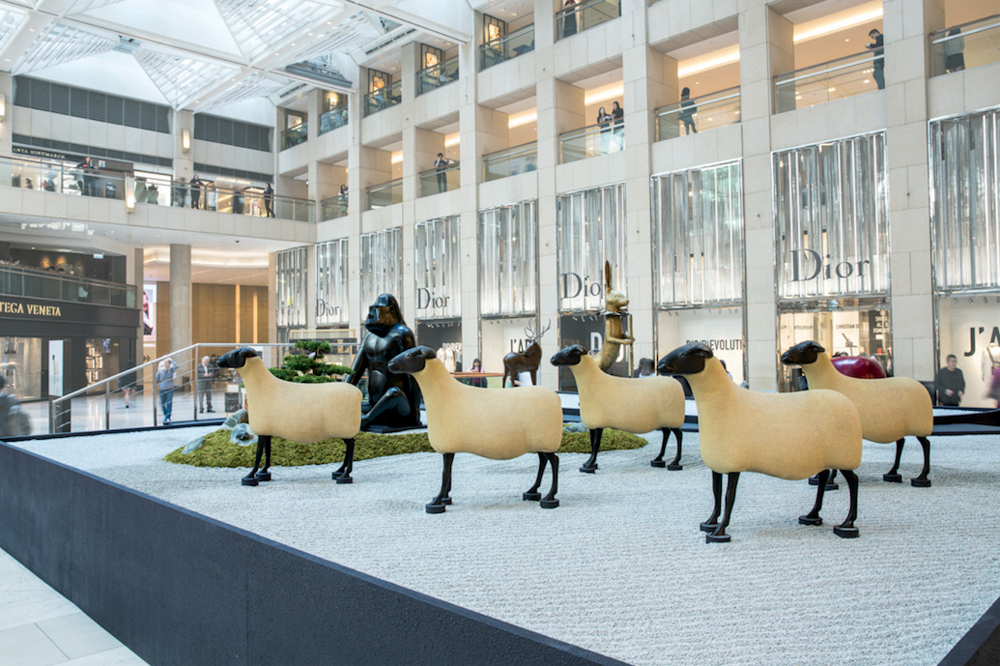 Lalanne sheep at the Landmark in early 2017